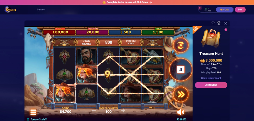 funrize-fortune-skulls-slot fortune skulls slot game play